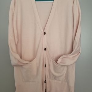 Women's URBAN OUTFITTERS Light Pink Cardigan Sweater Large